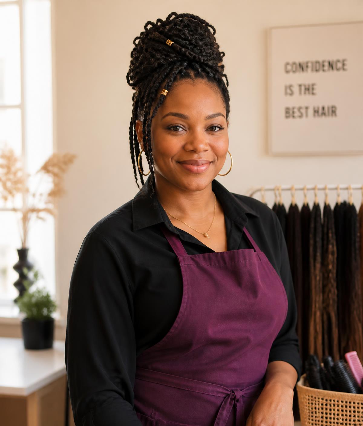 Irene, braider and owner of Irene's Hair Beauty